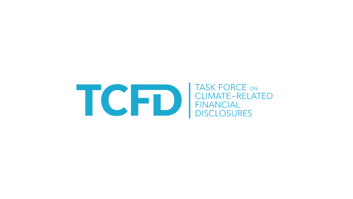 TCFD TASK FORCE ON CLIMATE-RELATED FINANCIAL DISCLOSURES 영문이 쓰여있는 로고 사진