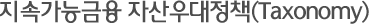 Áö¼Ó°¡´É±ÝÀ¶ ÀÚ»ê¿ì´ëÁ¤Ã¥(Taxonomy)