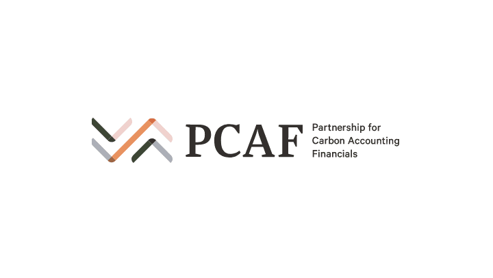 PCAF Partnership for Carbon Accounting Financials 영문이 쓰여있는 로고 사진