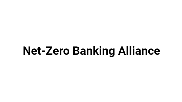 Net-Zero Banking Alliance 영문이 쓰여있는 로고 사진